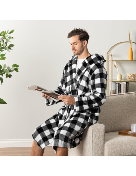 Bata de Baño para Hombre Pavilia con Capucha y Forro Suave