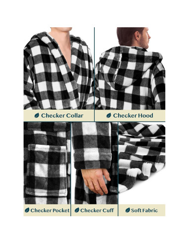 Bata de Baño para Hombre Pavilia con Capucha y Forro Suave