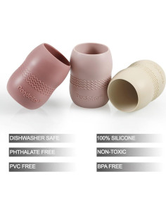 PandaEar 3 Tazas de Silicona para Bebés 6-12 Meses - Irrompibles 2