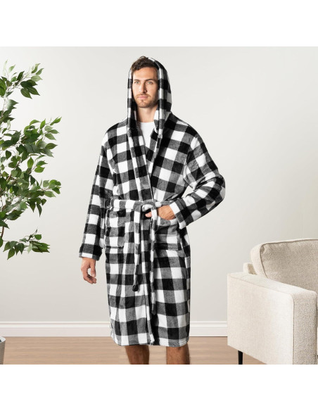 Bata de Baño para Hombre Pavilia con Capucha y Forro Suave