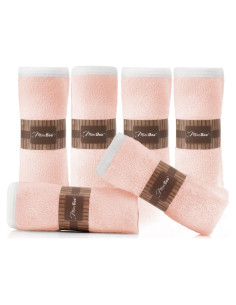 Toallitas Premium para Bebés MINIBOO - 70% Bambú Rosa 6 Pzas