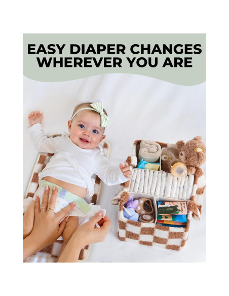 Conjunto Almohadilla Rodillas y Cesta Pañales Toodly Gris Taupe