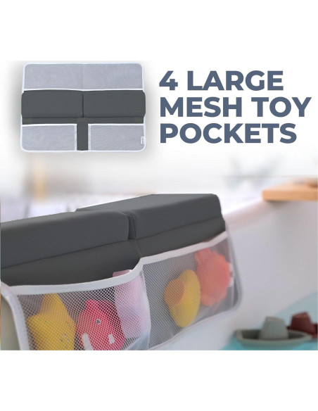 Conjunto Almohadilla Rodillas y Cesta Pañales Toodly Gris Taupe