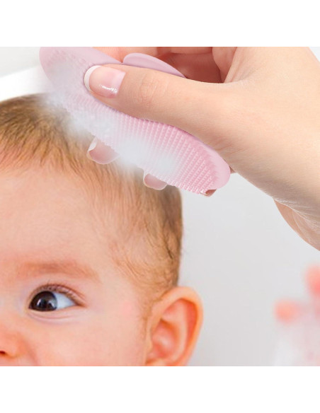 Cepillo de Baño para Bebés Genérico - Silicona Rosa Exfoliador