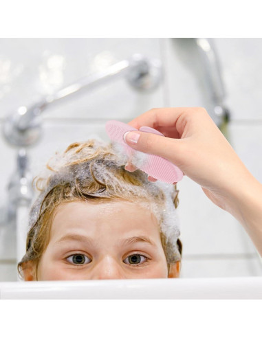 Cepillo de Baño para Bebés Genérico - Silicona Rosa Exfoliador