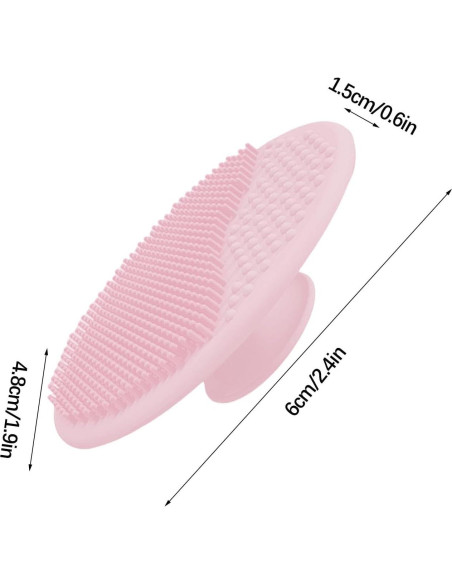 Cepillo de Baño para Bebés Genérico - Silicona Rosa Exfoliador