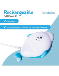 Cabezal de Ducha para Bebés LunoBaby Tubby - Juguete Delfín Recargable 2