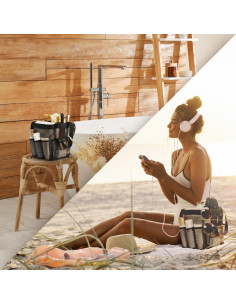 Caddy de Ducha DV Lifestyle Azul, 7 Bolsillos, Secado Rápido 2