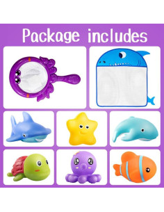 Juguetes de Baño Hely Cancy 8 Piezas para Bebés - Animales Oceánicos 2