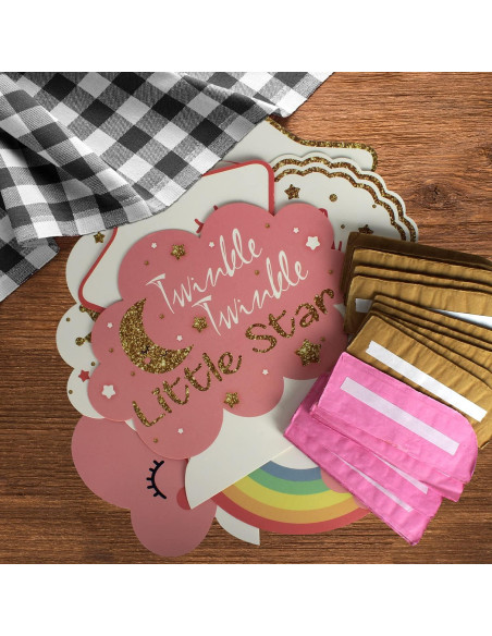 Centros de Mesa de Panal LINGTEER para Baby Shower - 8 Piezas