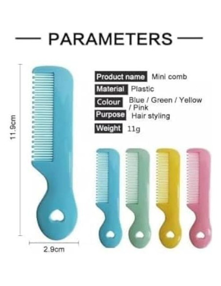 Juego de 4 Peines Redondos Coloridos Jizlan para Bebé