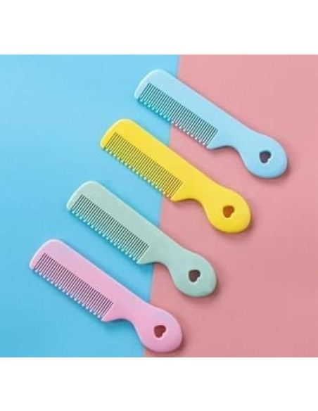 Juego de 4 Peines Redondos Coloridos Jizlan para Bebé