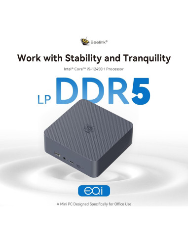 Mini PC Beelink EQi12 i5 12450H 24GB RAM 500GB SSD 4K