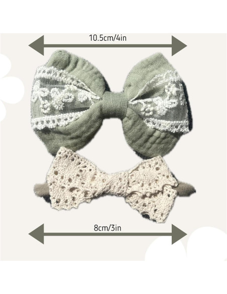 Conjunto de Regalo para Niña - Babero de Muselina y Lazos