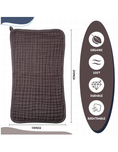 Paquete de 6 Pañales de Muselina Irenare para Eructos 50.8x25.4cm 2