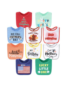 Conjunto de 10 Baberos de Toalla The Peanutshell - 100% Algodón