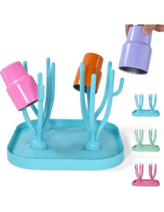 Soporte de Secado AGH para 12 Mini Vasos - Azul Plegable 2