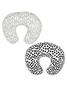 Funda de Almohada de Lactancia Uderui 2 Pack Algodón Suave Negra