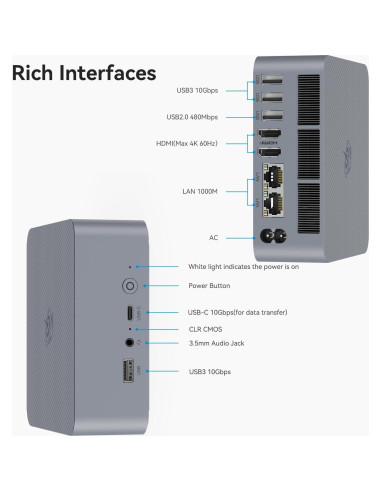 Mini PC Beelink EQi12 i5 12450H 24GB RAM 500GB SSD 4K