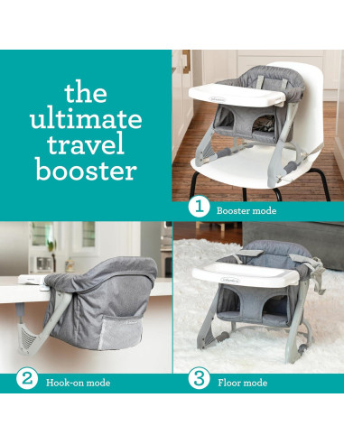 Asiento Elevador de Viaje Infantino 204009-00 Gris, 1.81 kg