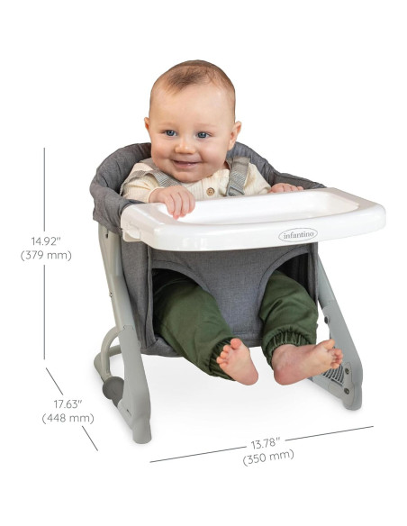 Asiento Elevador de Viaje Infantino 204009-00 Gris, 1.81 kg