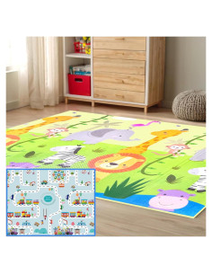 Alfombra de Juego Plegable KidzAdventure 180x150cm para Bebés