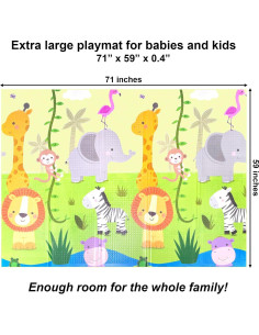 Alfombra de Juego Plegable KidzAdventure 180x150cm para Bebés 2
