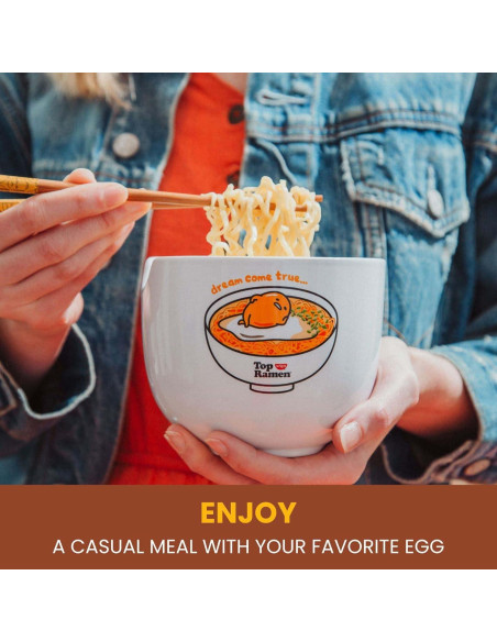 Conjunto de vajilla para ramen Silver Buffalo Gudetama 567g