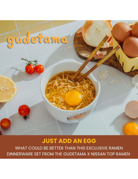 Conjunto de vajilla para ramen Silver Buffalo Gudetama 567g