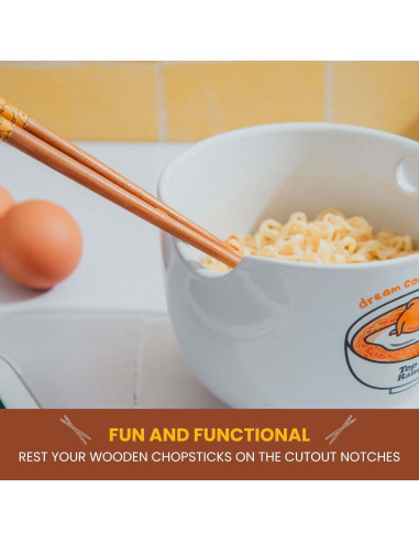 Conjunto de vajilla para ramen Silver Buffalo Gudetama 567g
