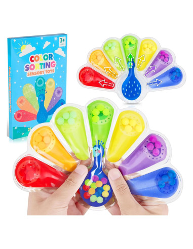 Juguete Sensorial de Clasificación de Colores Hopihy Pavo Real