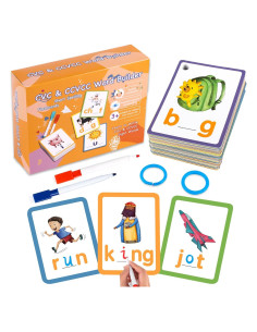 Tarjetas de Flash Fonéticas Alened CVC para Jardín Infantil