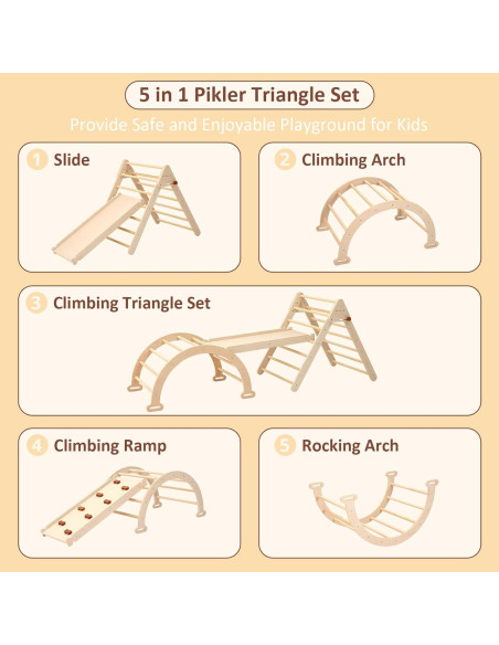 Conjunto de Escalada Plegable PairPear 7 en 1 para Niños Conjunto de Escalada Plegable PairPear 7 en 1 para Niños
