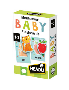 Tarjetas Flash Montessori Headu para Bebés 1-3 Años - Aprendizaje 2
