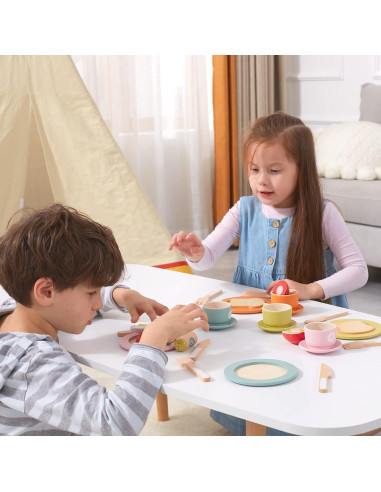 Juego de Cocina de Madera Giant Bean 27 Piezas para Niños