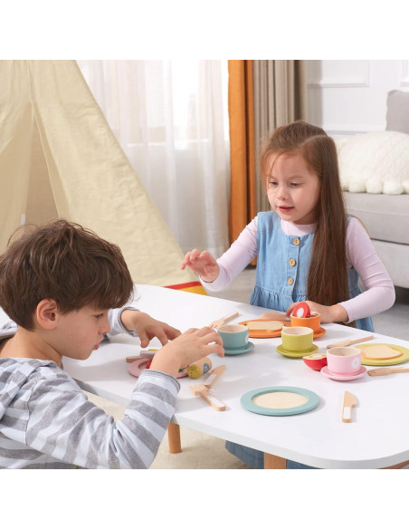 Juego de Cocina de Madera Giant Bean 27 Piezas para Niños