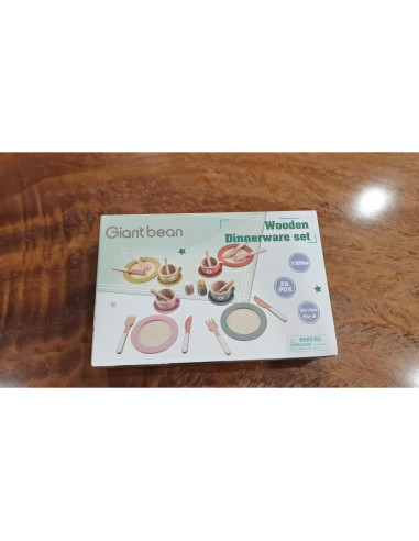 Juego de Cocina de Madera Giant Bean 27 Piezas para Niños