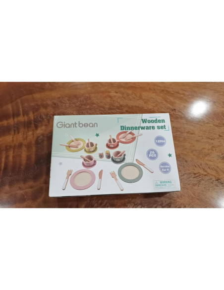 Juego de Cocina de Madera Giant Bean 27 Piezas para Niños