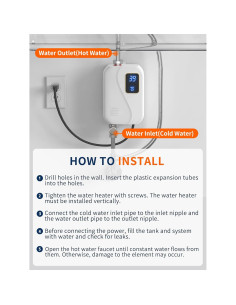 Calentador de Agua Eléctrico Instantáneo Green Point 3000W 2