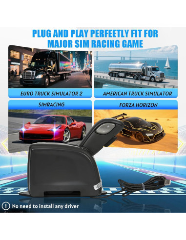 Control de palanca de cambios RYLNOK AT Ultro 3 en 1 USB