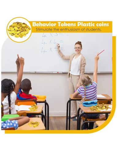 1000 Monedas de Oro Pirata de Plástico 8.89 cm para Fiesta