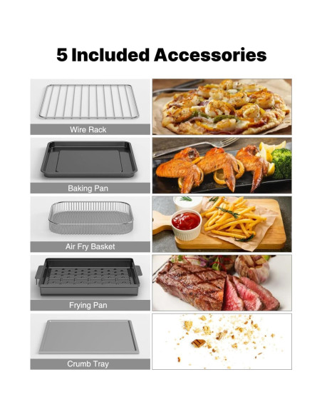Horno de Aire Frito JOYAMI 18QT 1600W Multifuncional 9 en 1 Horno de Aire Frito JOYAMI 18QT 1600W Multifuncional 9 en 1