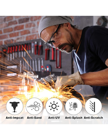 Gafas de Seguridad Kathfly 36 Pcs Policarbonato Anti Rayones