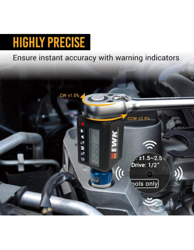 Adaptador de Par Digital EWK 1/2" 12.5-340 Nm con Pantalla LED