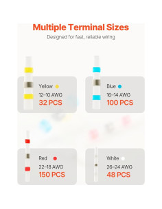 Kit de Conectores de Empalme Termoretráctiles VEVOR 330PCS 2