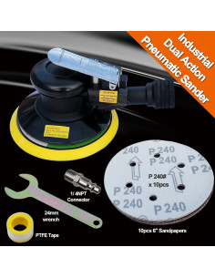 Lijadora Orbital Neumática MOMODA 6" Profesional con Conector 2