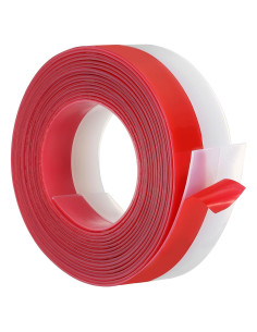 Tira de Sellado de Silicona PATIKIL 6.1 m x 7.62 cm Transparente/Rojo