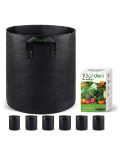 Bolsas de Cultivo iGarden 10 Galones 6 Paquete con Asas