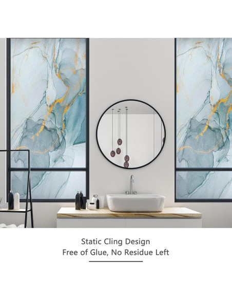 Película de Ventana de Privacidad Myronsa 45x100 cm Mármol