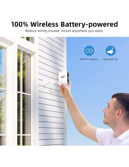 Cámara de Seguridad AOSU 2K Inalámbrica para Exterior IP66